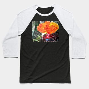 Fire Breathing Dragon Collage Baseball T-Shirt